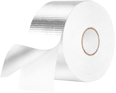 HONGTAISHENG Aluminium Klebeband, 57mm x 50m Wasserdichtes Alu Klebeband, Hitzebeständiges Selbstklebeband zum Abdichten Reparieren, Panzertape Verstärkt mit Einem Glasgittergewebe