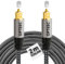 opteec® - Cable óptico de audio (2 m), cable óptico de audio Toslink para home cinema, barra de sonido, TV, SAMSUNG, BOSE, LG, SONY, SONOS, PS4, XBOX – Nylon trenzado reforzado – Conector chapado en