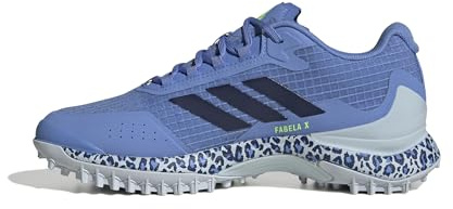 adidas Femme Fabela X 2 Chaussures de Hockey, Halo Blue/Dark Blue/Blue Fusion, 40 2/3 EU