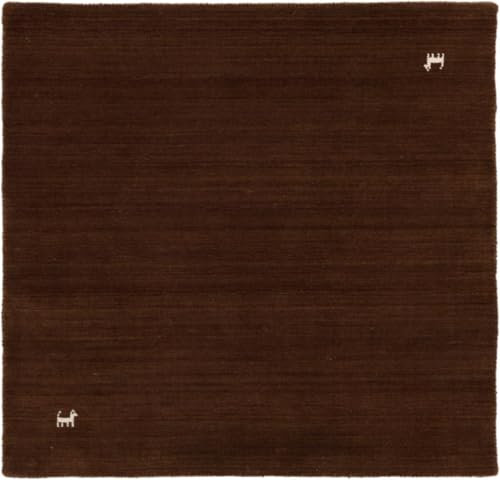 Nain Trading Loom Gabbeh Brown 99x101 Modern Orientteppich Quadratisch Teppich Wolle Indien