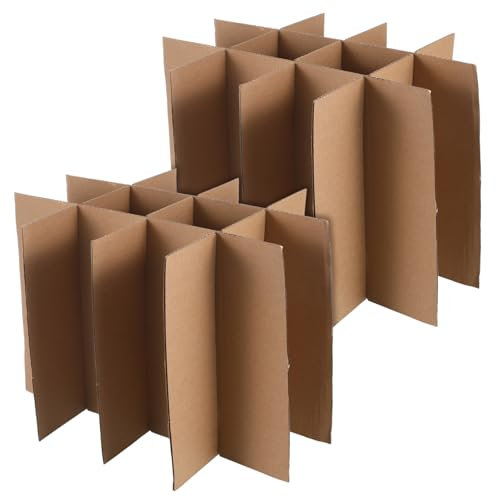 Tofficu 5pcs Glassware Packing Dividers for Moving Boxes Box Inserts Cardboard Dividers for Electronics and Home Goods