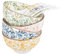 Cereal Bowls Set of 4,4.75 Inch Ceramic Japanese Style Small Soup Dessert Bowls with Spoons Dishwasher and Microwave Safe Serving Bowls for Soup, Dessert, Snack, Porridge, Rice