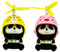 EIR 2 Pezzi Campanello per Bicicletta per Panda,Accessori Auto Divertenti,Campanello Bici Simpatico,Campanello per Bicicletta per Bambino,Decorazioni per Bici Panda,Panda con Casco