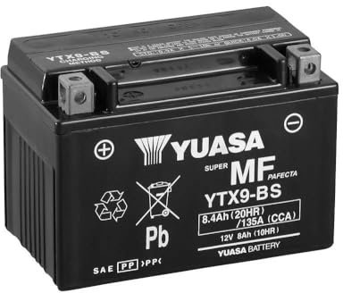Yua.sa YTX9-BS, Batteria per Moto, 12V 8Ah, compatibile con Kawasaki Z 750 2004-2005-2006-2007-2008-2009-2010