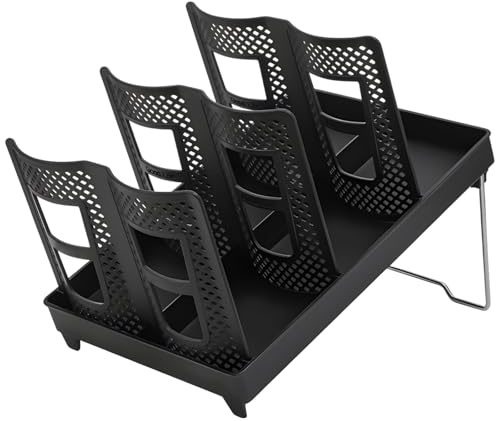 Foldable Organizer Cup holder Lid Dispenser, Dual-row Cup Storage Organizer Suitable For Lounge Countertop Coffee Station bar Restaurant Cup Organization Mobile Trailer Shop