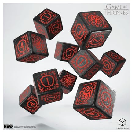 Game of Thrones. Targaryen 10xD6 Dice Set.