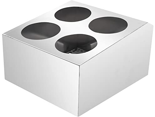 BZYFJB Range-couverts en acier inoxydable - 4 compartiments - Porte-couverts professionnel en acier inoxydable - Anti-corrosion - Pour ustensiles de cuisine