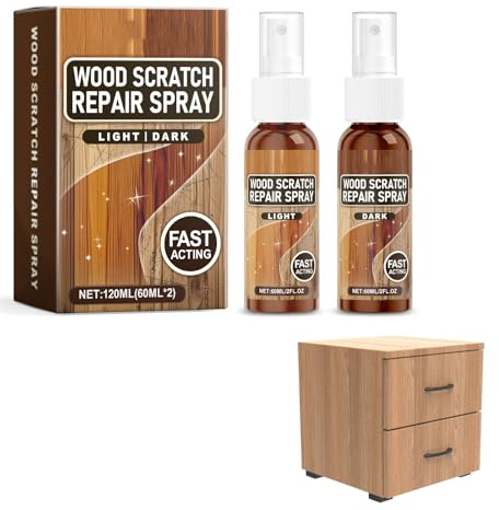 KARELLS Laminatboden Kratzer Entferner,2 Stück Möbel Reparatur,Parkett Kratzer Entfernen,Kratzer Entferner Holz,Möbelpolitur Für Holz Tisch Bett Boden,Möbelpflege,60ml+60ml