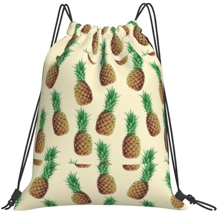jingong Ananas-Outdoor-Rucksack, tragbar, mit Kordelzug, leicht, für Reisen, Yoga, Strand