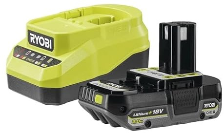 RYOBI Battery 18V One+ 2.0Ah LithiumPlus - 1 x 2.0Ah Quick Charger RC18120A-120C