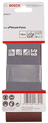 Bosch Genuine Dual Application Sanding Belts for Wood or Paint (Grit=100) (Version to Fit: Bosch PBS 75A & GBS 75AE Sanders) (1 Pack of 10 Belts) c/w Stanley KeyTape