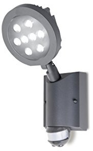 LUTEC 6102 S-PIR-GR, LED-Aussenleuchte, Aluminium, 22.0 watts, Integriert, Anthrazit, 31.6 x 11.2 x 8.0 cm