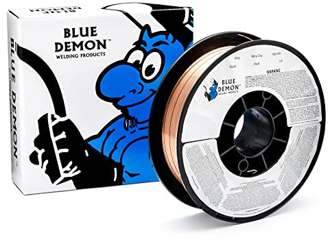 Blue Demon ER70S6 X .030 X 11 LB MIG/GMAW Carbon Steel Welding Wire, All Position, Low Spatter, Formulated to Provide Porosity-Free, X-Ray Quality Welds, 0.03 dia