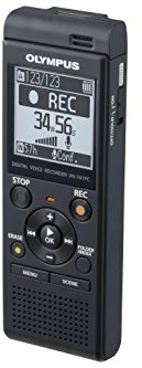 Olympus VN-741PC Digital Voice Recorder with 4 GB Flash Memory and Built-in USB, MP3 - Black