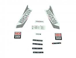 RockShox – Remplacement Stickers Reba 26/27,5/29 Argent/Blanc
