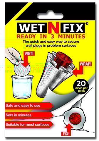 WETNFIX (20 Discs) - Fixing Wall Plugs Fast! No Need to Fill or redrill.