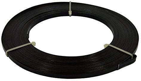 Corderie Italiane 006025665 Filo Alluminio Piatto, 5 mm, 1 mm, 10 mt, Nero