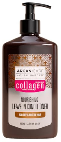 Arganicare | Kokosöl Leave-in Conditioner | Pflege für sehr trockenes, stumpfes & krauses Haar | Geschmeidigkeit & Glanz | Ohne Ausspülen | 400 ml