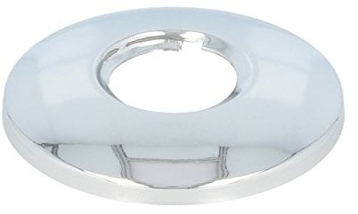 tecuro Gewinderosette Ø 27 mm Innen (3/4 Zoll), Ø 67 mm Außen, Höhe 10 mm, hochwertiges Messing verchromt, Rohrabdeckung