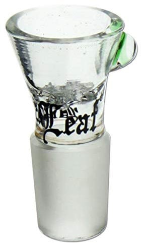 Black Leaf Bong-Zubehör: Wasserpfeifen-Kopf, Glas-Kopf, Steckkopf konisch | NS 19 (18,8mm) | BOROSILIKATGLAS, klar
