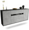 Dekati Sideboard McKinney hängend (180x77x35cm) Korpus anthrazit matt - Front Beton Optik - Push to Open - Leichtlaufschienen