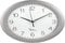 Hama Wanduhr Funk (30cm große Küchenuhr, leise Funkuhr mit großem Ziffernblatt, analoge Wohnzimmeruhr inkl. Batterie) Silber