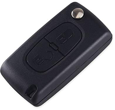 SALPIE Key Fob Case Compatible with Citroen C2 C3 C4 C5 Picasso 2 Buttons Peugeot 107 206 207 307 308 406 407 Remote Control (No Battery Compartment, Shell