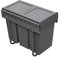 Handle & Home - Cubo de basura extraíble para 300 mm de capacidad, color gris
