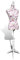 Tidyard Damenbüste Schneiderpuppe Büste Torso Mannequin Baumwolle weiß Rose,Einstellbare Höhe: 133-168 cm