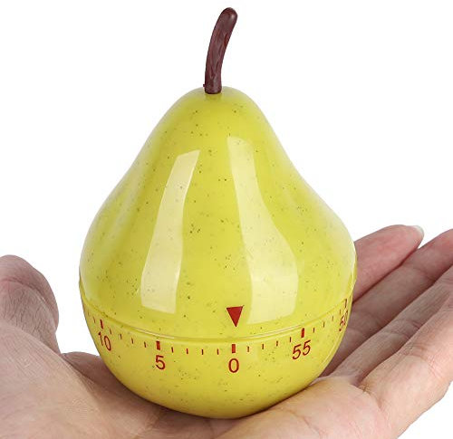 Minuteur de Cuisine Mécanique, Minuterie de Dessin Animé, minuteur de Cuisine,minuteur,minuteurs,Dessin Anim Cuisine Minuterie, Minuteur en Forme de Poire de Jusqu'à 60 Minutes pour Enfant, Cuisine