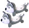 FITYLE Tier Figur Skating Soaker Klinge Blankie Schlittschuhe Anti-Rost Chipping Deckt Schutz Kinder, Huskie