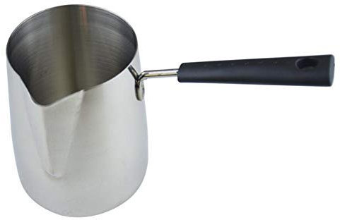 Stainless Steel Milk Pan, Non Stick Milk Jug Pan Milk Frothing Jug, Milk Heating Pot with Long Handle, Milk Pitcher for Making Coffee Cappuccino Espresso, Making Latte Coffee Art