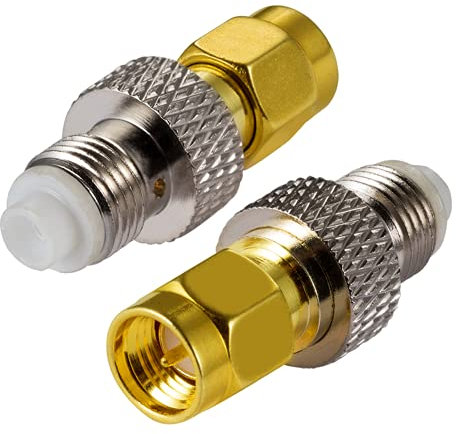 Vecys 4G-Antennenadapter SMA Stecker auf FME-Buchse Adapter für 2G 3G 4G LTE-Antennenrouter UMTS Mobile Broadband Hsdpa WLAN Wireless (2 Stück)