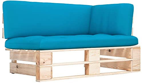 vidaXL Kiefernholz Imprägniert Garten Ecksofa Palettensofa Sofa Gartensofa Palettenmöbel Lounge Outdoor Terrasse Gartenmöbel Einzelsofa