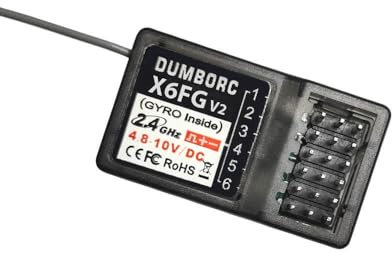 ATA HOBBY DUMBORC X6FG(Built in Gyro) 6 Channels 2.4GHz RC Receiver for DUMBORC X6/X4/X5 Transmitter RC Car Boat Tank Drifting Car