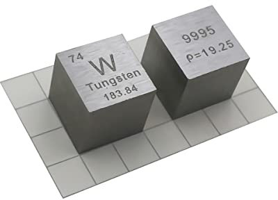 嘉信誉 Wolfram (W) Dichtewürfel, Laborqualität, präzise über 99,9 % hochrein, verwendet für Laborexperimentsmaterialien, persönliche Hobbys und Sammlungen (Größe: 10 mm, Farbe: matt)