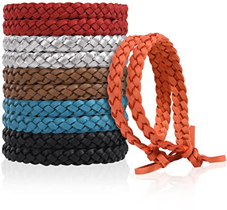 OSDUE Pulseras De Mosquitos 12 Piezas, Pulsera PortáTil De Mosquitos, Pulsera Mosquitos Adultos Niños, Ajuste Para Camping Senderismo Interiores Y Exteriores Impermeable