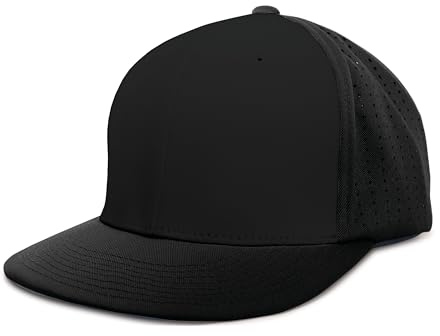 Pacific Headwear Perforated F3 Performance Flexfit® Cap, Black, L/XL