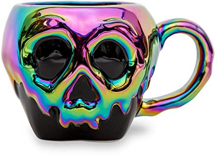 Disney Villains Evil Queen Tasse en céramique sculptée 3D Motif pomme poison irisée Grande tasse à café de 590 ml