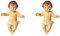 ibasenice 2 STK Religiöse Heilige Kinderverzierung Jesus Religiöse Dekoration Katholizismus Dekoration Mutter-Tochter-Figuren Marien-Statue Engel Figuren Weiß Baby Krippe Harz Weihnachten