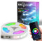 B.K.Licht I Wifi RGBIC LED Strip 5 m USB I App Steuerung I Musiksensor I Lichtleiste I Lauflicht I RGBIC Streifen I kompatibel mit Alexa I Smartes Band I selbstklebend