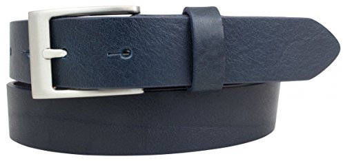 BELTINGER Kinder-Gürtel aus Vollrindleder 3 cm | Leder-Gürtel für Jungen Mädchen 30mm | für Jeans, Anzug, Kleid, Rock | Marine 75cm