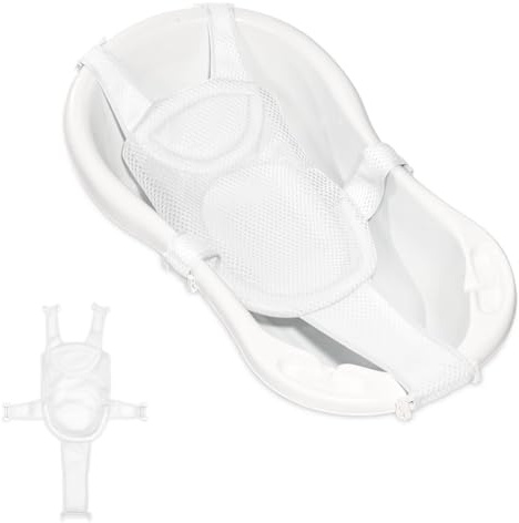 Lorelli Babywannennetz Turtle, Kunststoff Clips, Badewanneneinsatz, ab Geburt weiß
