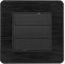 Interrupteur simple commande volets roulants 10A - métal Noir brossé - Kouro - Zenitech