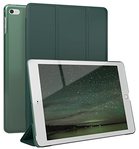 EAZY CASE - Coque de Protection Smartcase pour Tablette iPad Mini 4, étui de Type Flip avec Support, Fonction Sleep Wake Up, en Similicuir Vert Nuit