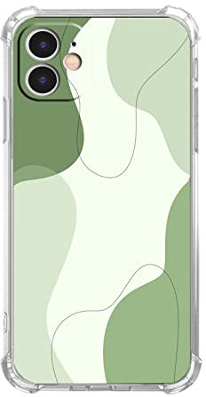 Vesidurt Sage Green Line for iPhone 11 Case,Abstract Minimalist Art Pattern,Unique Soft TPU Protective Case Compatible with iPhone 11