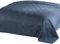 Delindo Lifestyle Tagesdecke Bettüberwurf Premium blau, für Einzelbett, einfarbig für Schlafzimmer, 140x210 cm