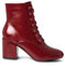 Joe Browns Stivaletti Stringati con Tacco a Blocco in Vernice, Donna, Rosso, 37 EU Larga