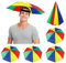 RAKUTE 5 Piezas Sombreros de Paraguas, Gorro Paraguas de Cabeza Proteger a la Lluvia y el Sol, Sombrero Paraguas Plegable Resistente al Agua y protección UV para Acampar, Pescar, Jugar al Golf