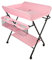Belfoyer Wickeltisch, faltbar, mit Sicherheitsgurt und Schutzplatten, 4-in-1, höhenverstellbar, Rosa